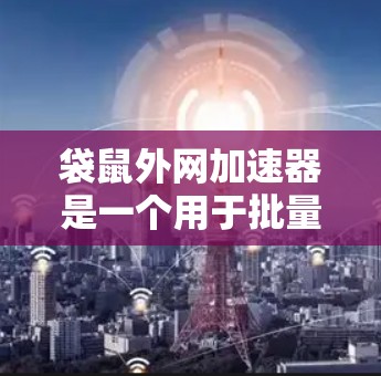 袋鼠外网加速器是一个用于批量加速网页的工具，通过缓存技术提升网页加载速度。以下是对袋鼠外网加速器的详细介绍