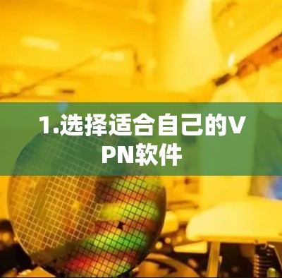 1.选择适合自己的VPN软件