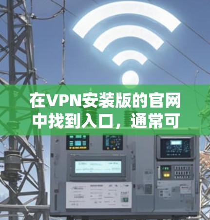 在VPN安装版的官网中找到入口，通常可以通过以下几种方法进行