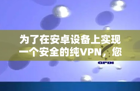 为了在安卓设备上实现一个安全的纯VPN，您可以按照以下步骤进行设置